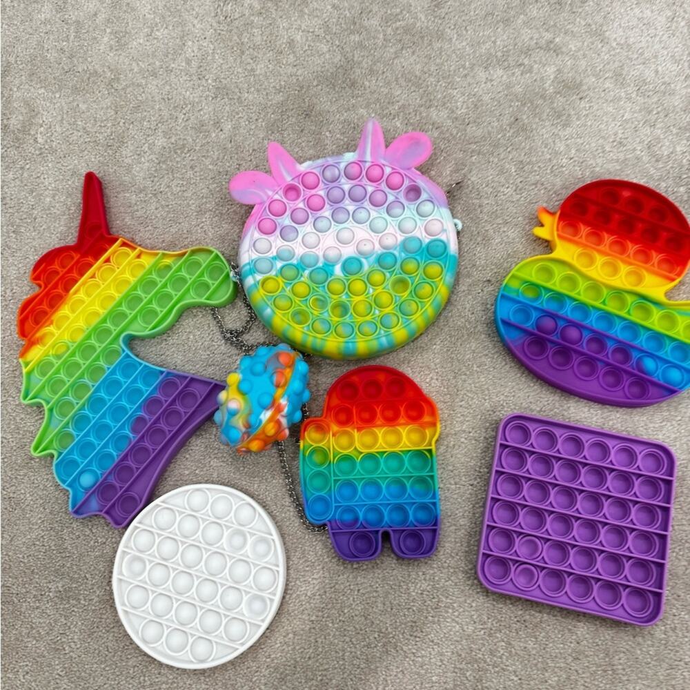 Colorful Pop It Fidget Toy Set